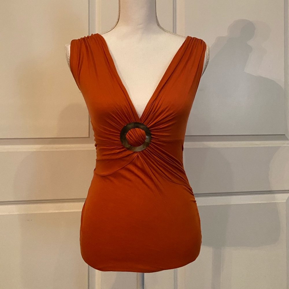 Sleeveless Deep V neck top